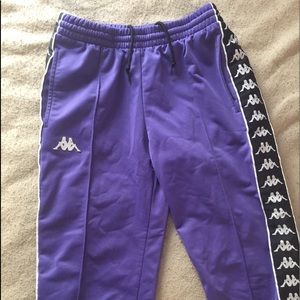 Purple Kappa 222 Banda Astoria Slim Track Pants